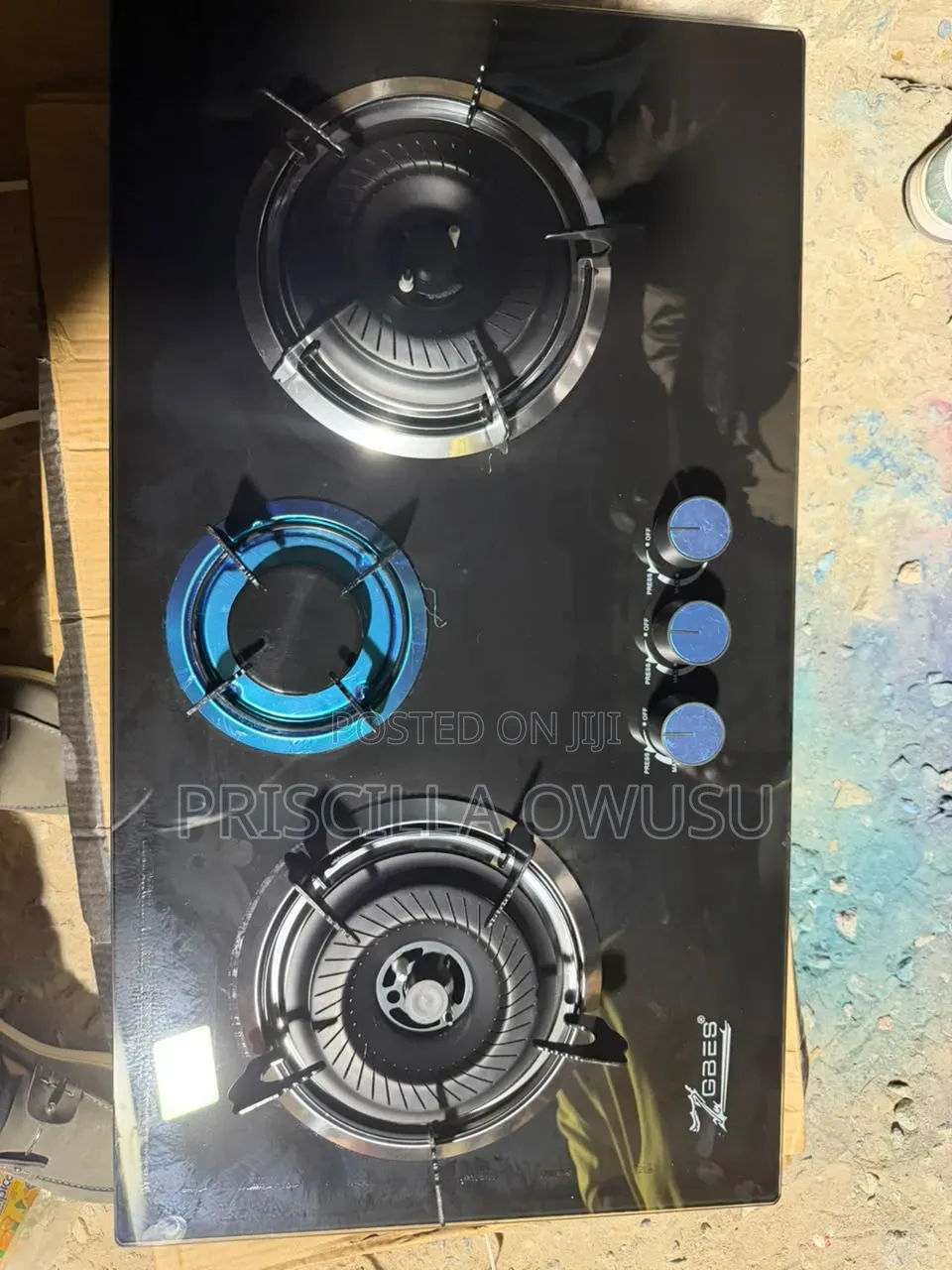 3 Burner Glass Inbuilt Gas Cooker