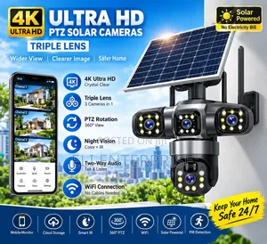 4K Ultra HD Triple-Lens PTZ Solar Security Camera