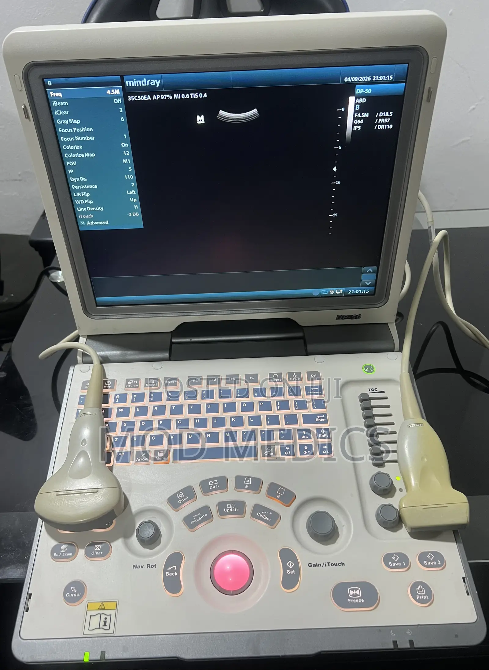 Mindray Dp50 With Convex/Linear Probe