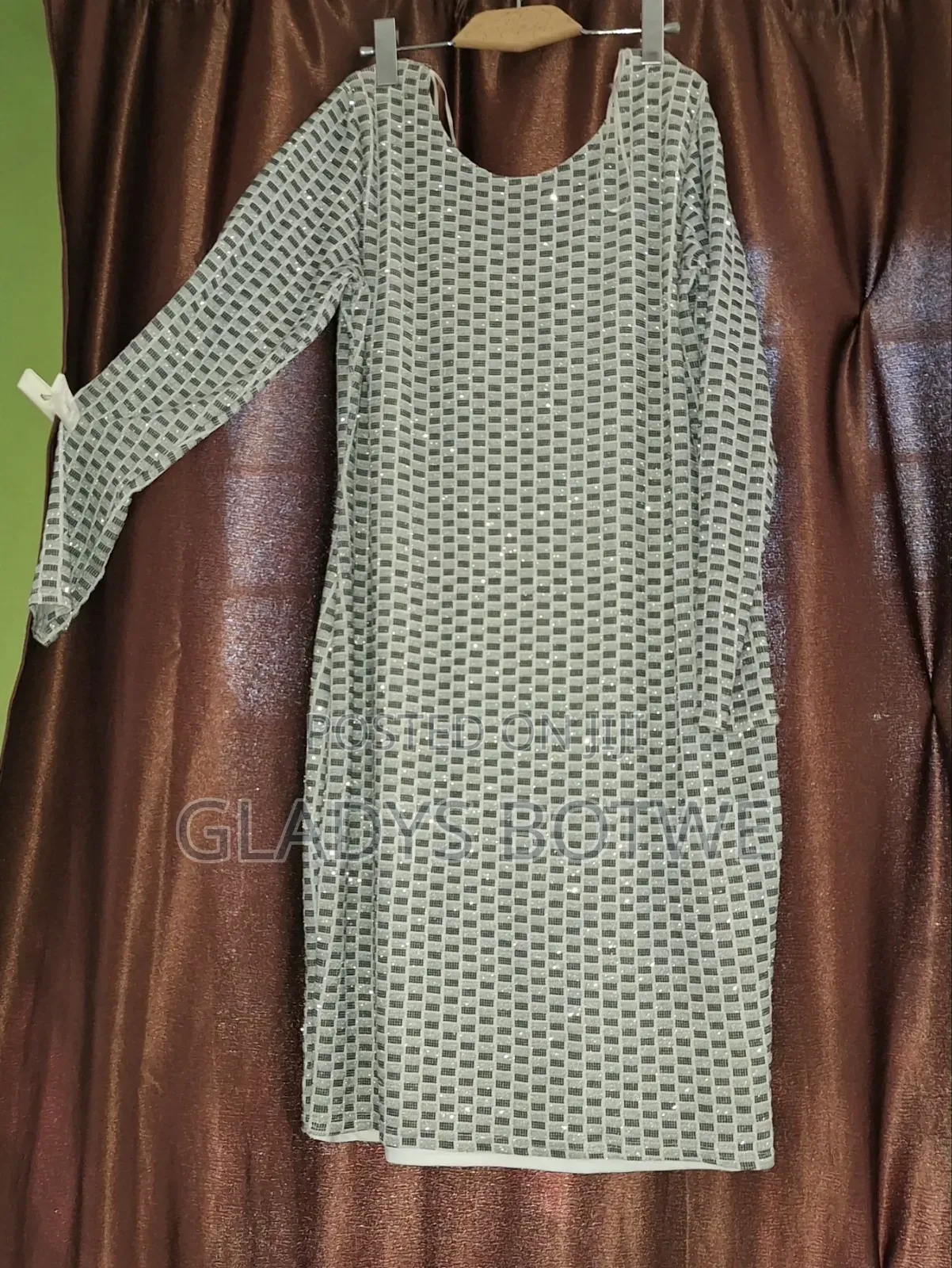 New Silver Bodycon Dress. Uk Size; 18