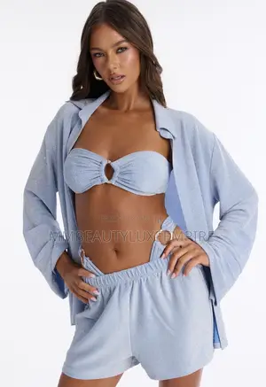 Shine on Me 4 Pieces Metallic Bikini Set