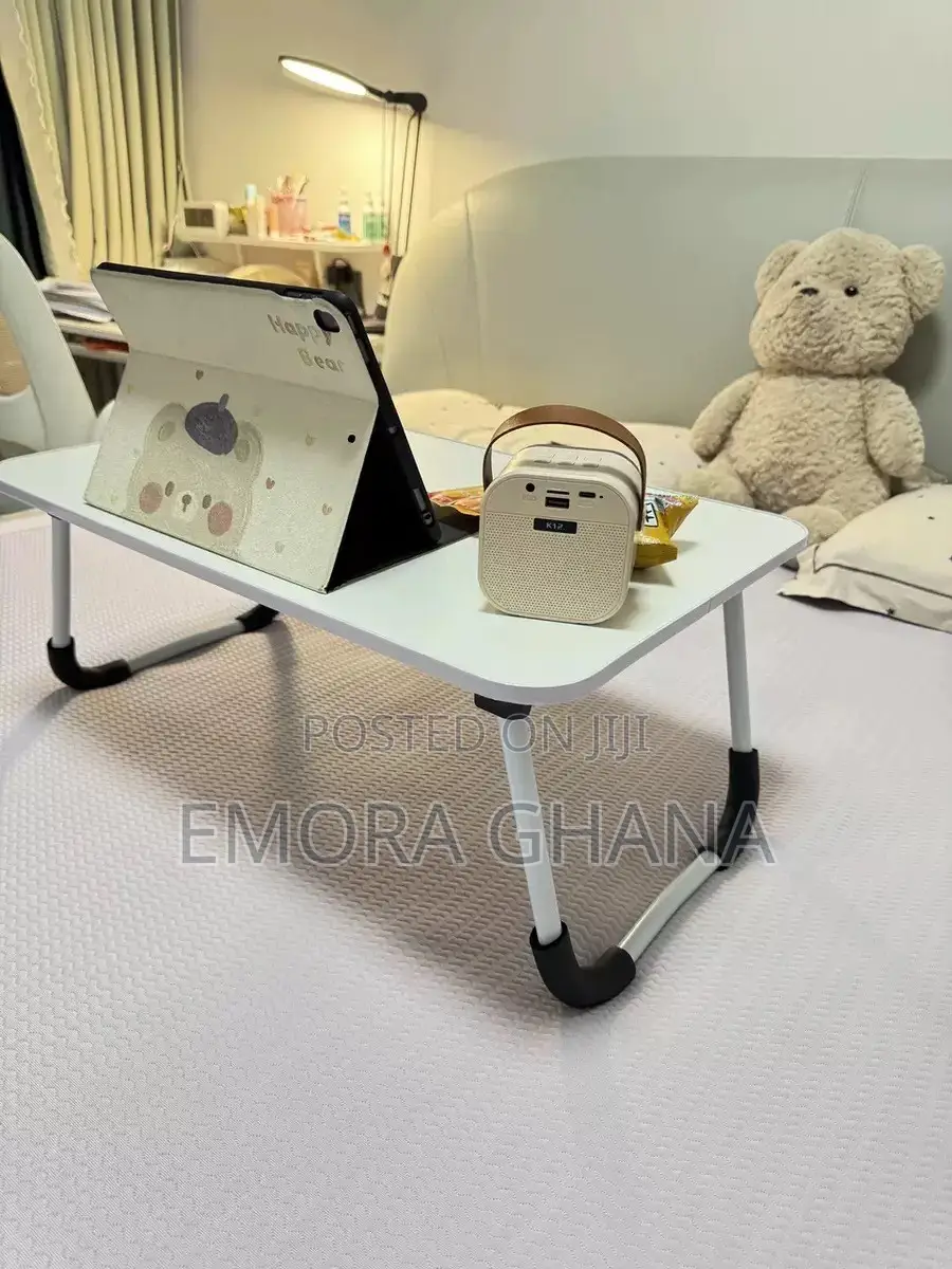 Foldable Laptop & Bed Table With Drawer, USB and Fan