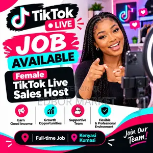 Female TikTok Live Sales Host | Full‐time CV Kenyasi Kumasi