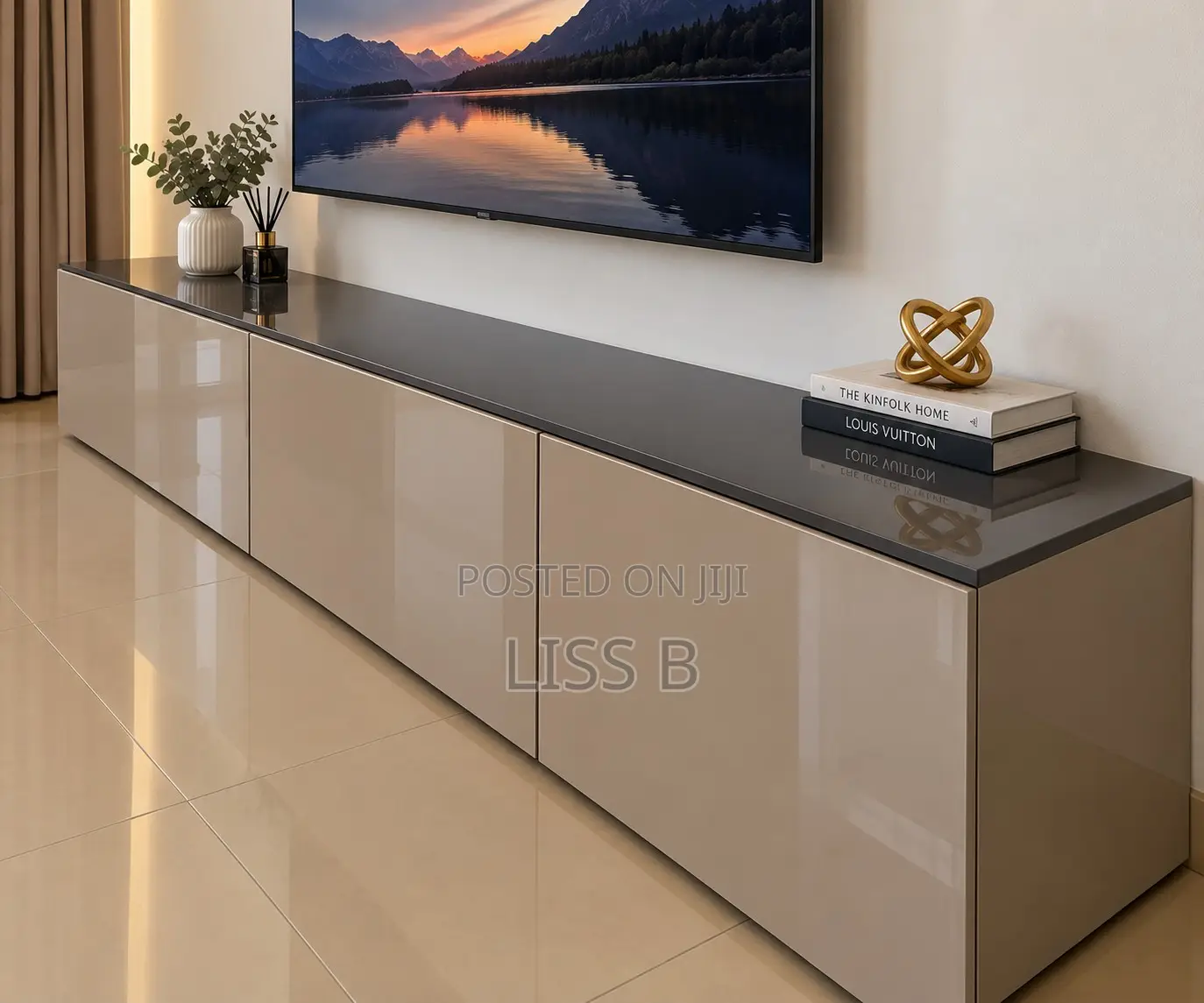 TV Console 65 Inches High Gloss