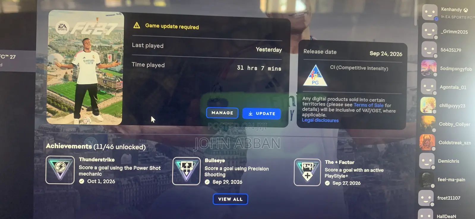 EA Fc 27 Account PC Plus EA Play