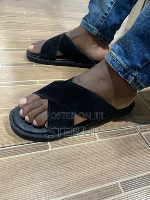Suede Cross Slippers