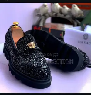 Men’s Versace Crystal- Embellished Slip - On Loafers
