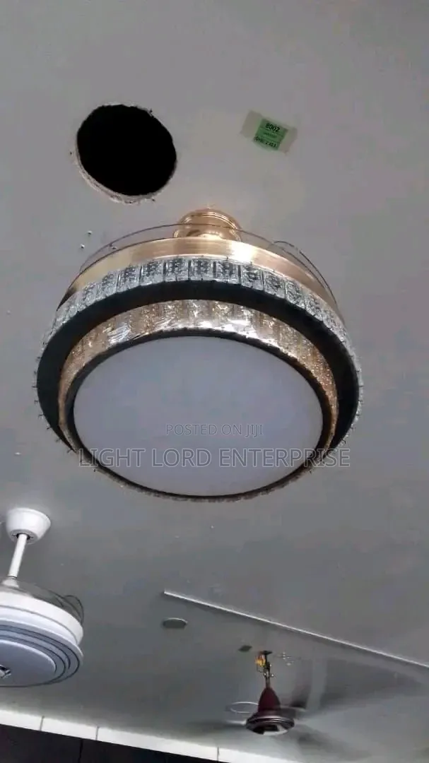 FMC -48" Led Chandelier Fan Light 3color With Remote Control