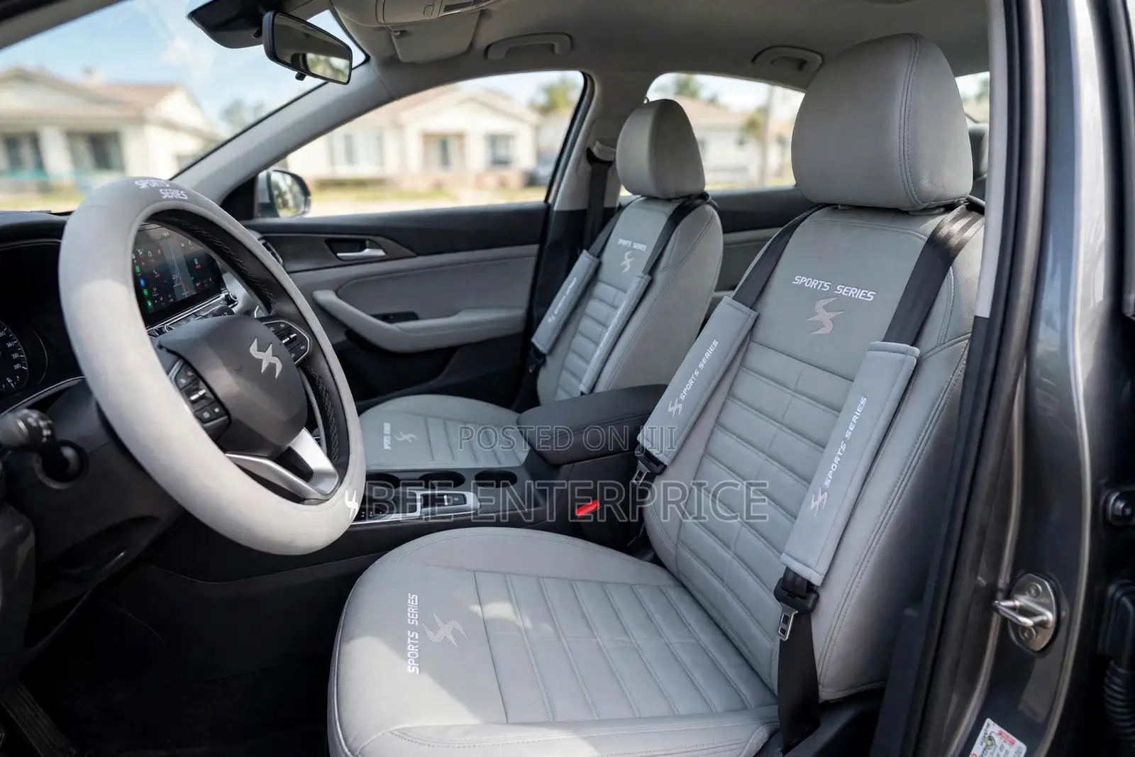 Sports Series Seats Covers- Light Grey