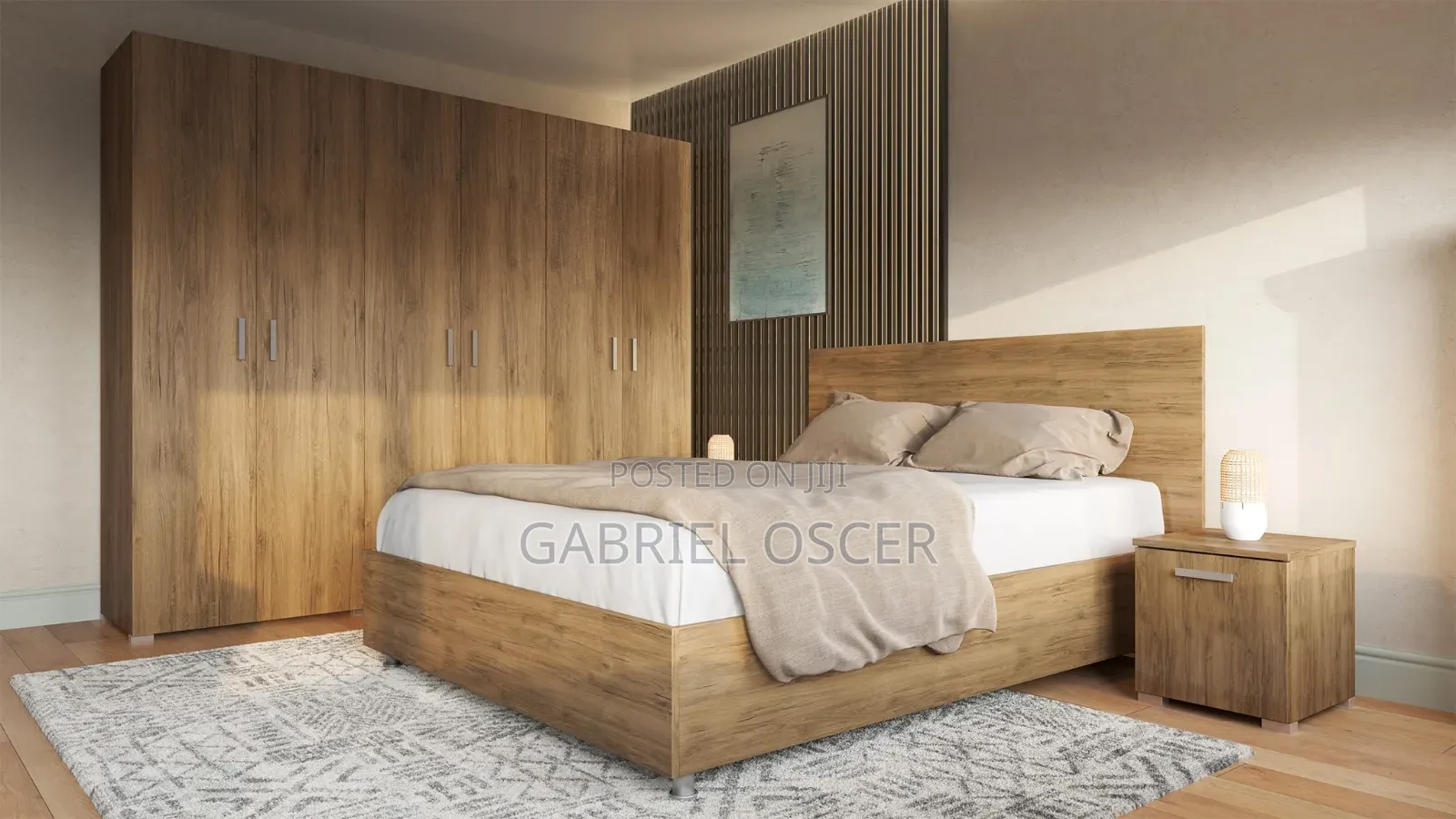 European Standard Wardrobe, Bed, Wood Doors, TV Unit