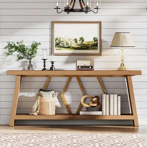 Console Table, Narrow Long Sofa Entryway Table, 2-Tier