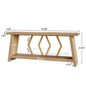 Console Table, Narrow Long Sofa Entryway Table, 2-Tier