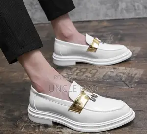 Men's Shiny White Shoe