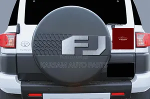 Black Hard Shell Spare Tire Cover Designed for Toyota FJ Cruiser