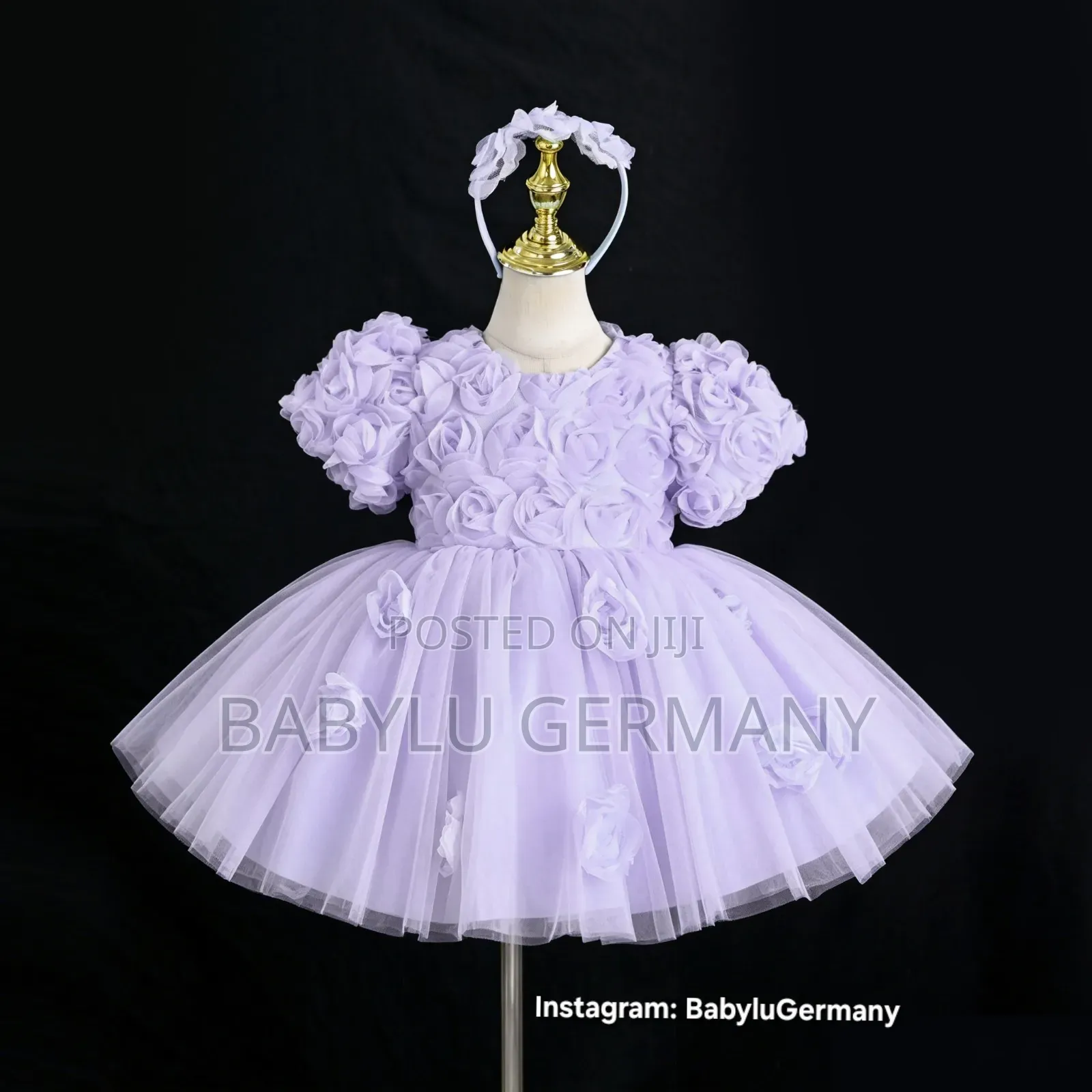 Luxuy Lilac Purple Princess Dress With Hair Band