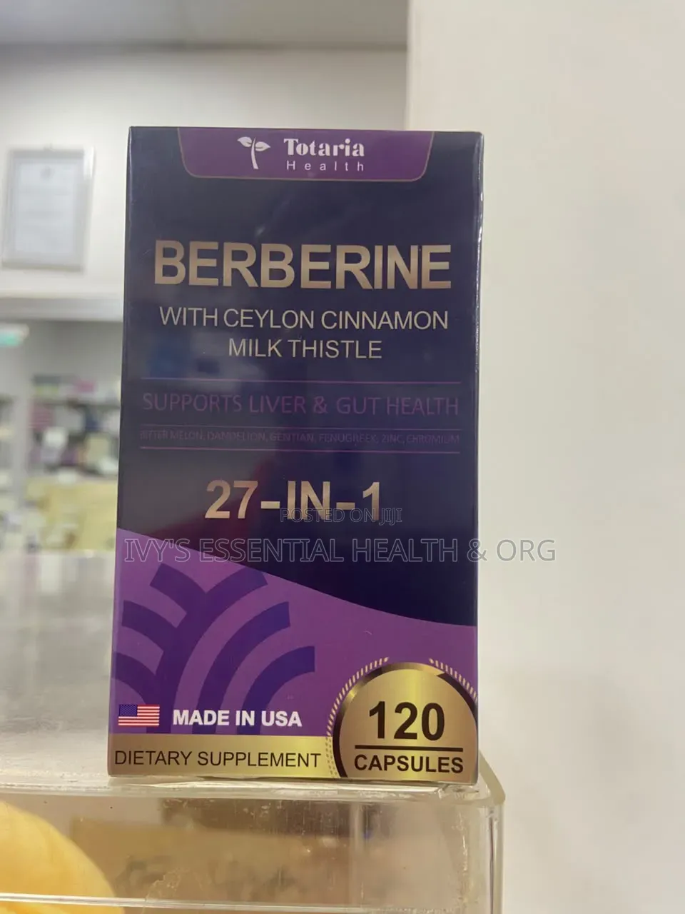 Totaria Berberine With Ceylon Cinnamon and Milk Thistle