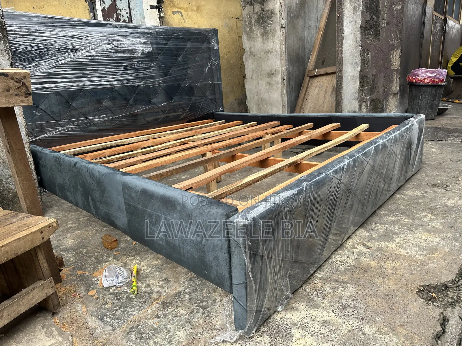 Modern Upholstered Queen Size Bed Frame