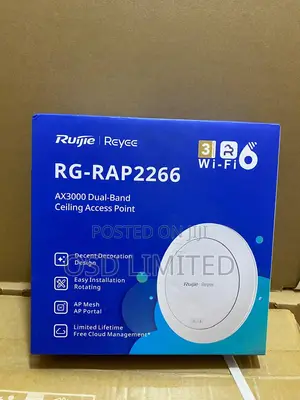 Ruijie Rg-Rap Wi-Fi 6 Ax3000 Indoor Ceiling Access Point