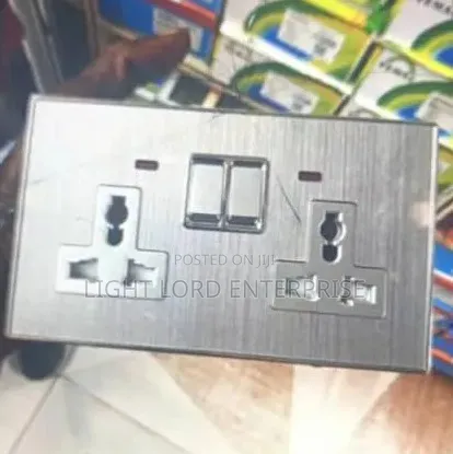 Minimalist Style Grey Double Socket and Switches