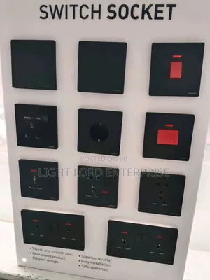 Superior Quality Black Socket and Switches
