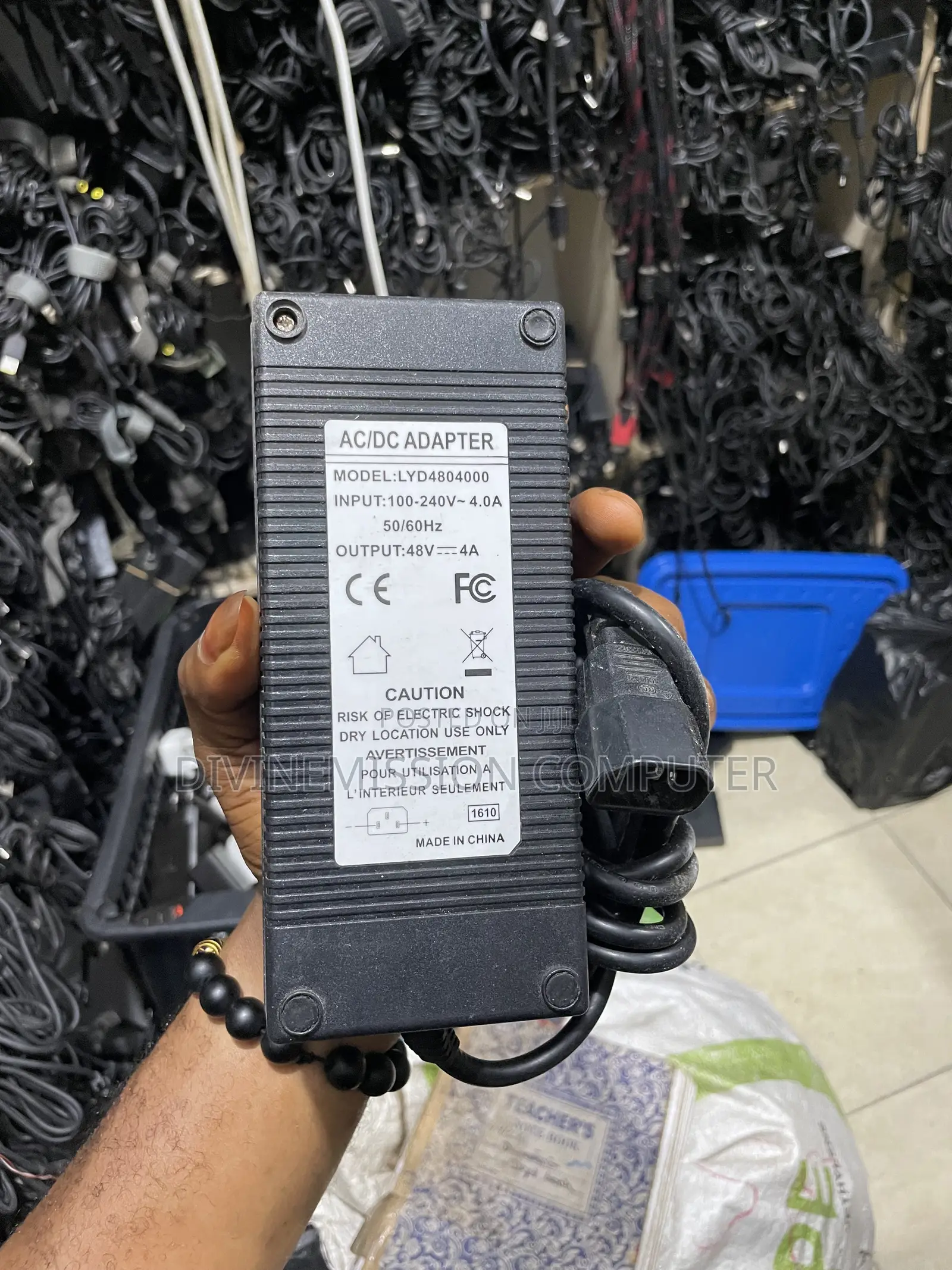ELECTRIC BIKE SCOOTER Charger, 3 Pins, 48v~4A