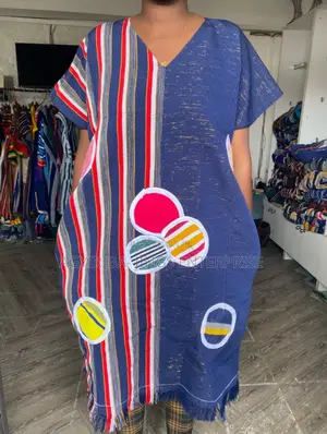 Bubu Smock Dress in Blue