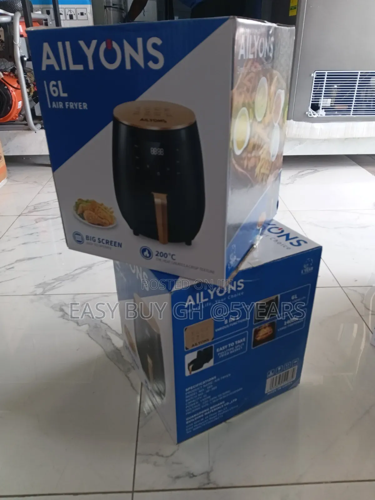 Ailyons Air Fryer Burable 6L Air Fryer Ailyons