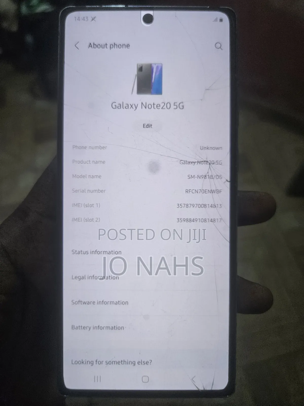 Samsung Galaxy Note 20 5G 256 GB Bronze