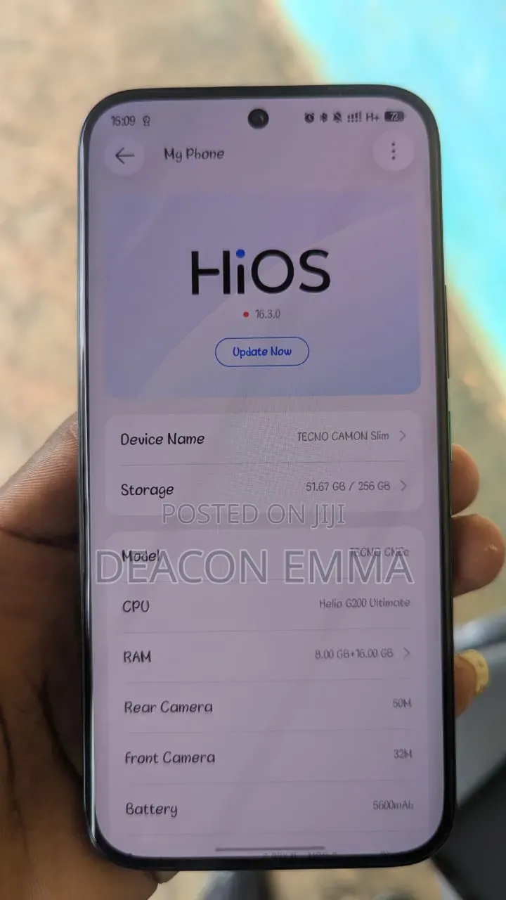 Tecno Camon Slim 256 GB Black