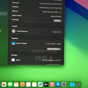 Desktop Computer Apple iMac 16GB Intel Core i5 SSD 1T