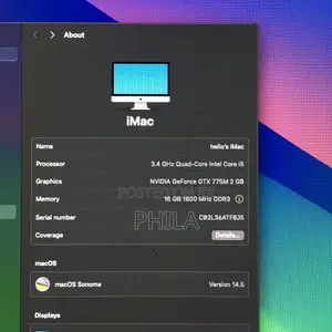 Desktop Computer Apple iMac 16GB Intel Core i5 SSD 1T