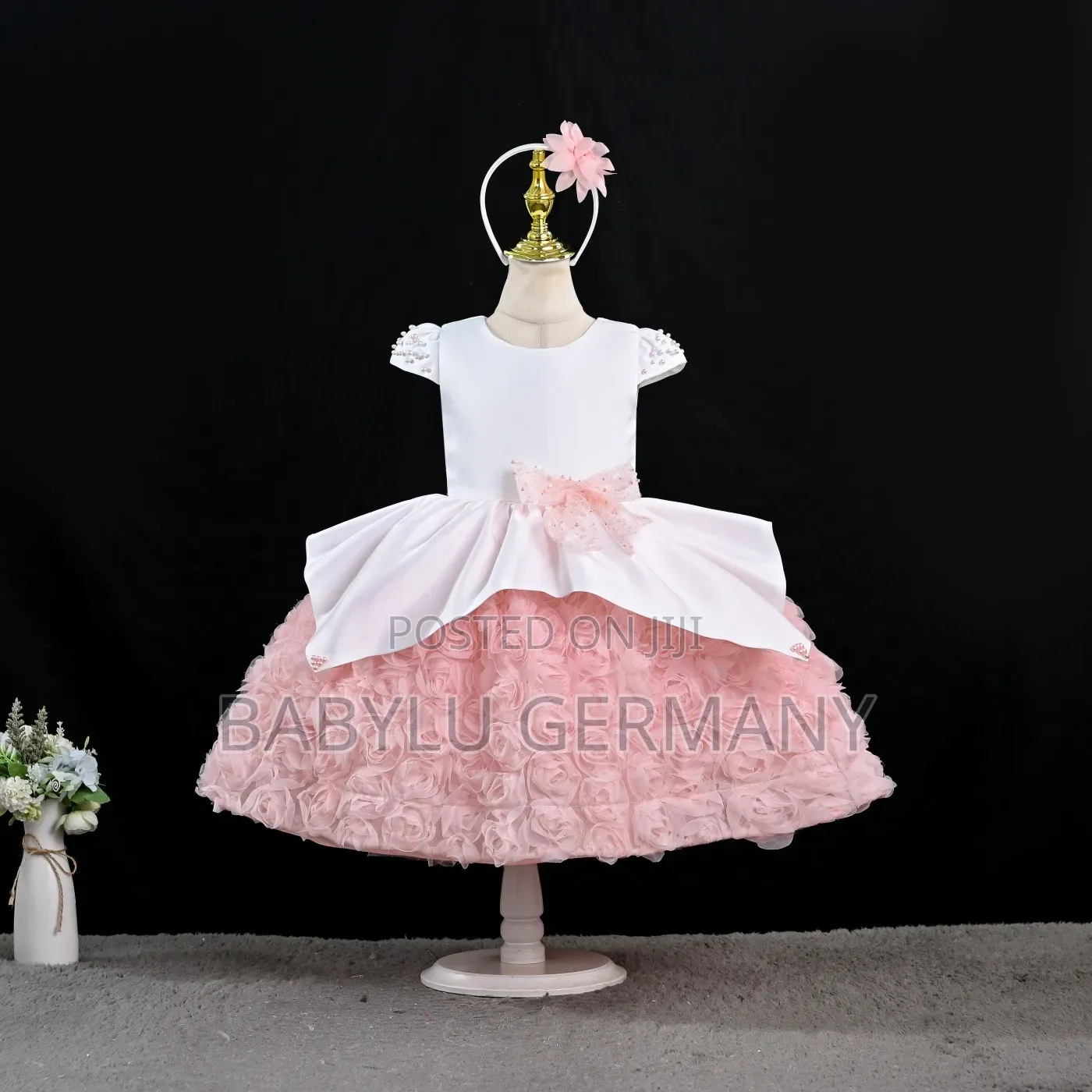 Premium Pink and White Girl's Dress