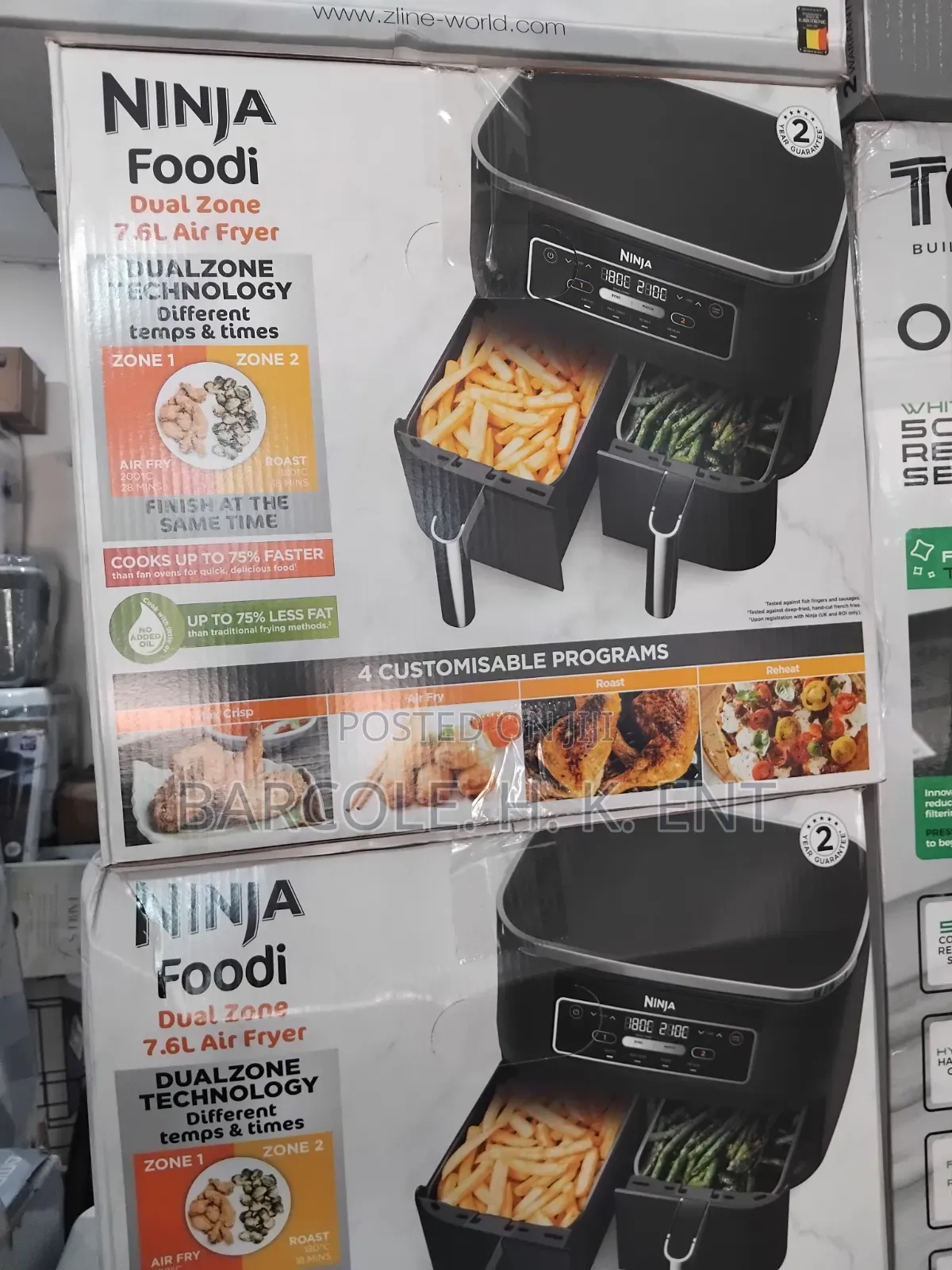 Ninja Foodi 4-in-1 Dual Zone 7.6L Air Fryer