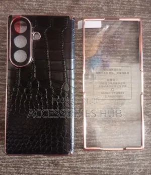 Samsung Z Fold 8 Ultra Leather Back Cases With Inbuilt Protector