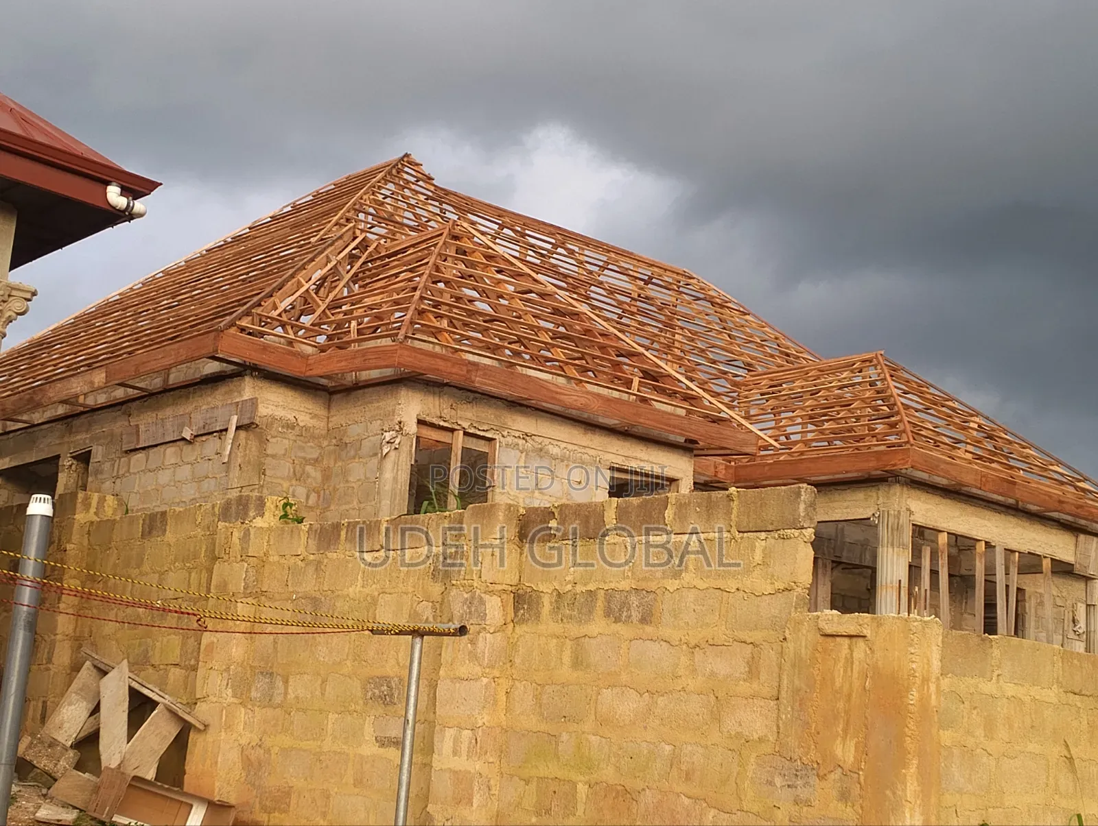 Wood Work and Euro Tile's Roofing Sheets and Rain Gutters Installation