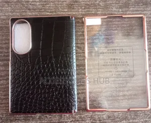 Samsung Z Fold 8 Leather Back Case With Inbuilt Screen Protector