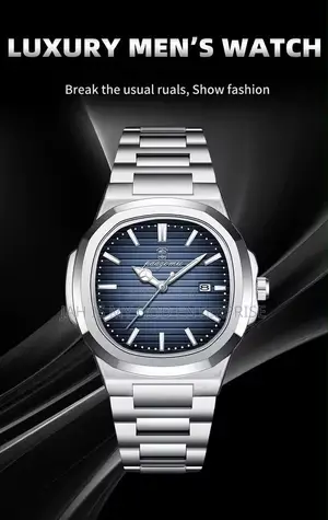 PAAZOMU 614 Luxury Quartz Wristwatch-Silver Blue