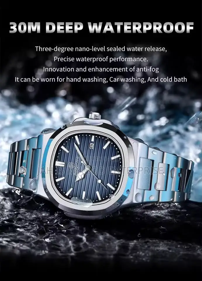 PAAZOMU 614 Luxury Quartz Wristwatch-Silver Blue