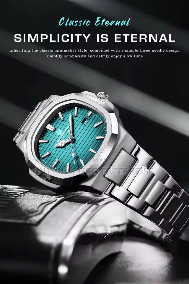 PAAZOMU 614 Luxury Quartz Wristwatch-Silver Green