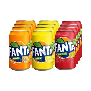 Fanta Soda Mixed Case 330ml Cans - Orange, Lemon, Fruit Twist/17Ghs