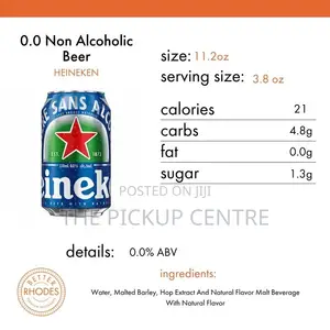 Heineken 0.0 Non-Alcoholic 12 Packs, 11.2 Fl Oz Cans
