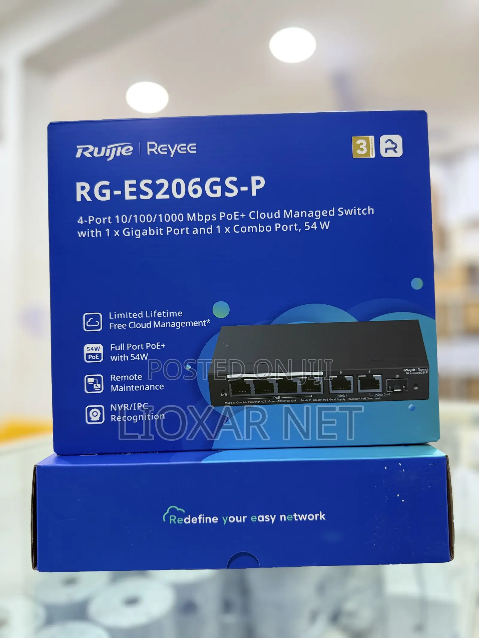 RG-ES206GS-P, 6-Port Gigabit Smart Cloud Managed PoE Switch