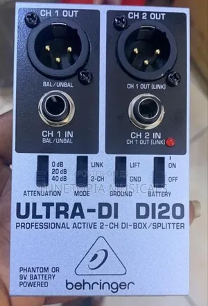 Behringer Ultra-Di DI20 Professional Active 2-Channel DI-Box/Splitter