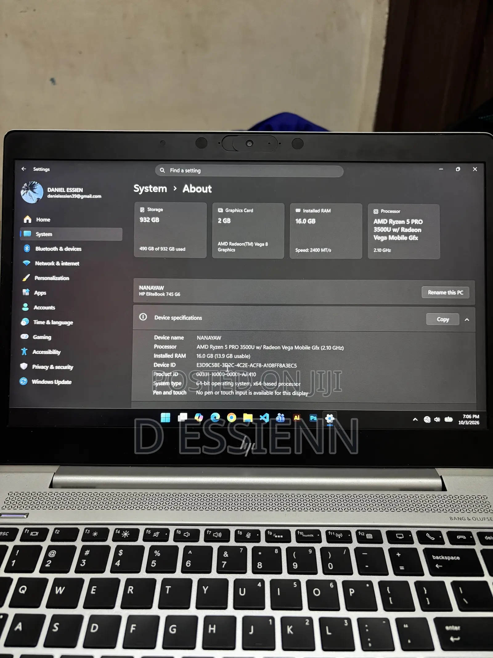 Laptop HP EliteBook 745 G6 16GB AMD Ryzen 5 SSD 1T