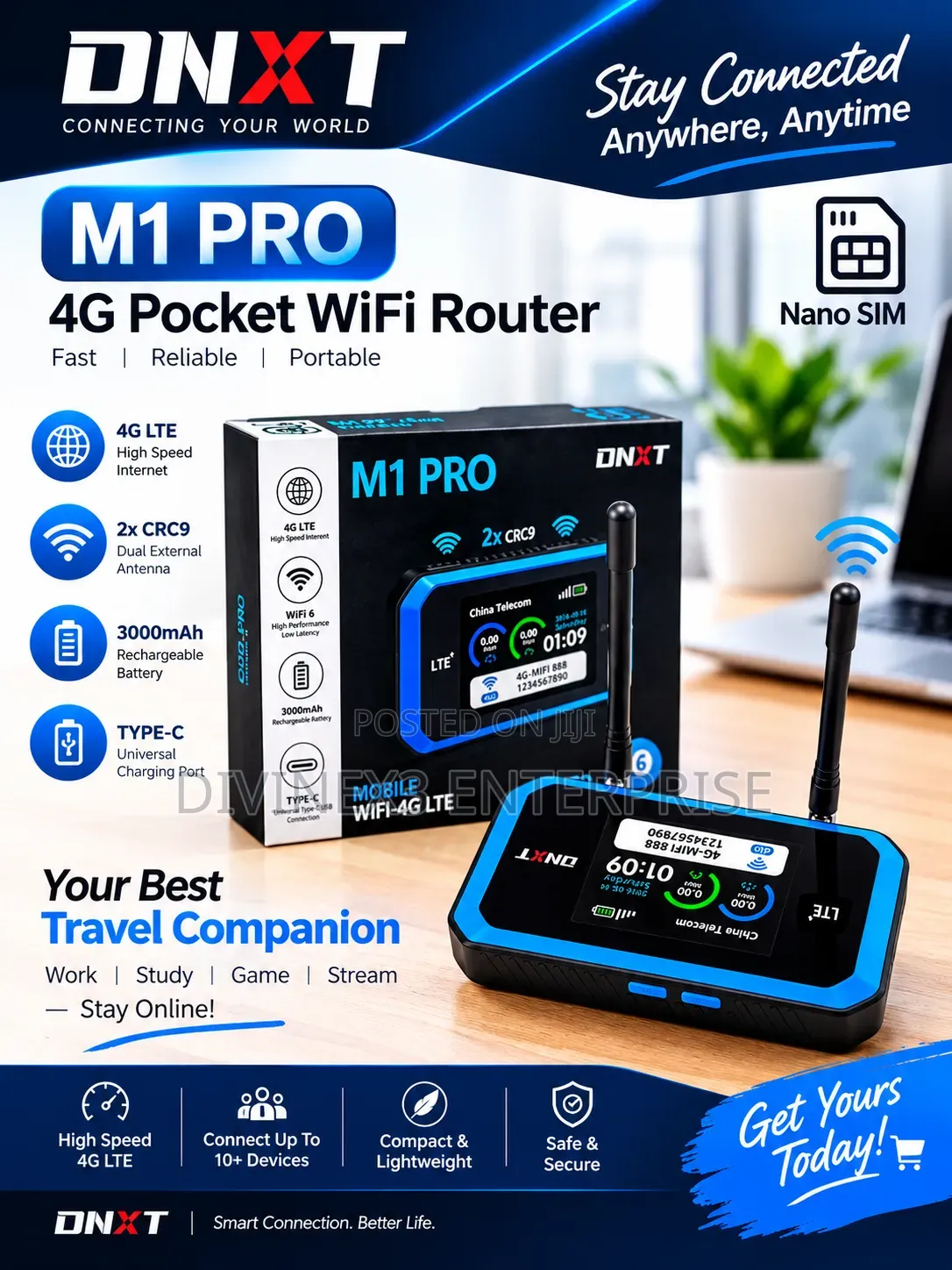 DNXT M1 Pro 4g Pocket Wifi Router