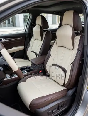 Premium Luxury Car Seat Cover Set - Beige & Brown
