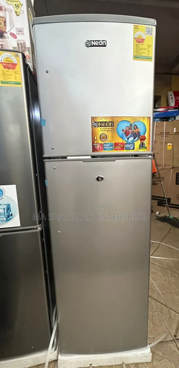 POWERFUL & DURABLE 165 Liters Neon Top Freezer Refrigerator