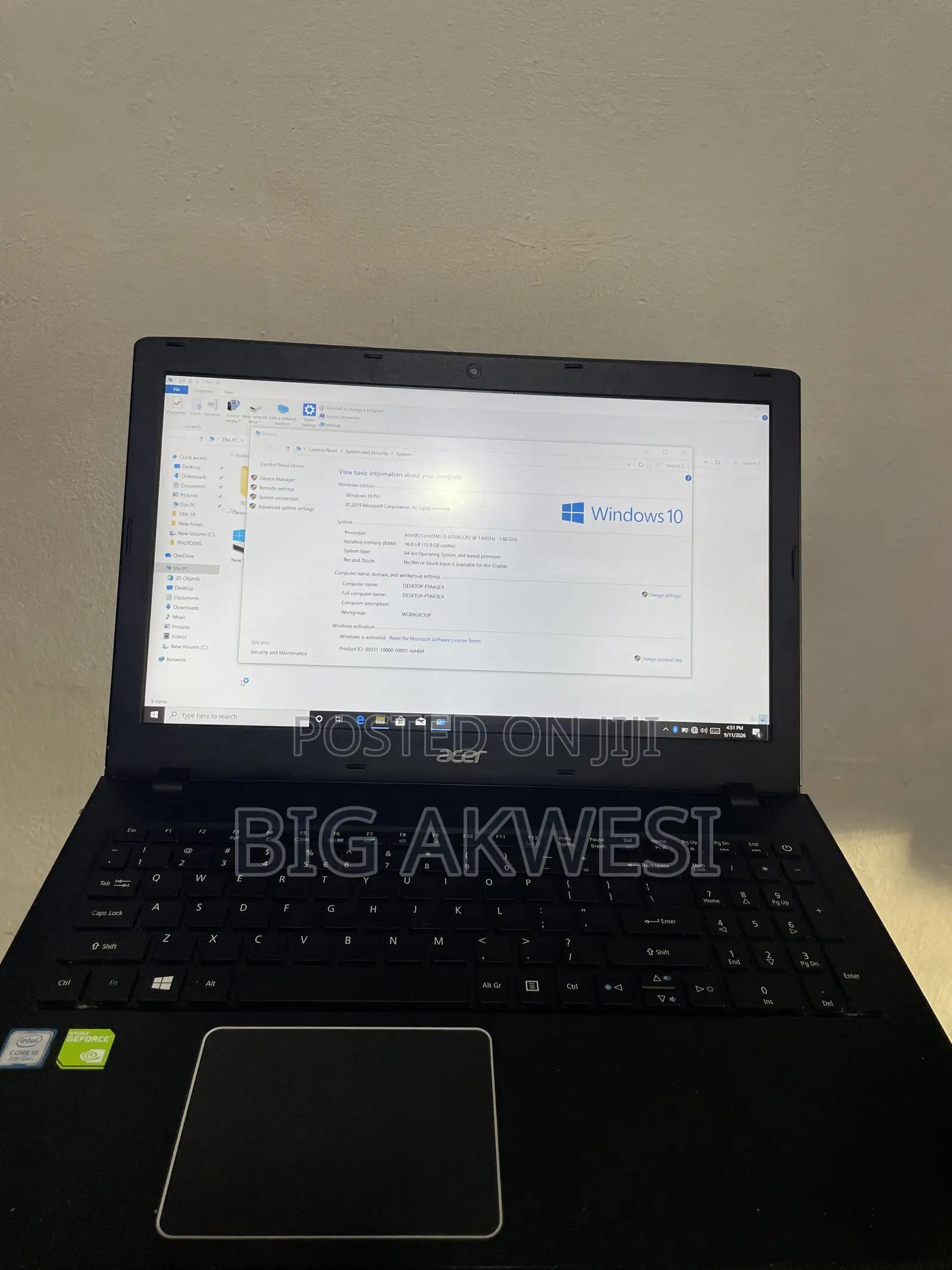 Laptop Acer Aspire E5-576G 2GB Nvidia HDD+SSD 1T