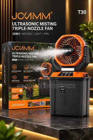 Portable Rechargeable Misting Fan With Led Light