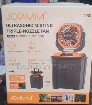 Portable Rechargeable Misting Fan With Led Light